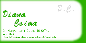 diana csima business card